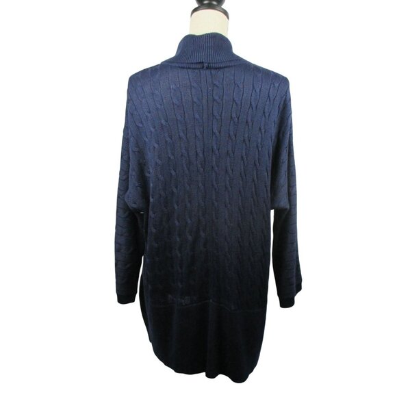 Lauren Ralph Lauren Women's Cotton Blend Cable Knit Open Cardigan Size 1X $195 - Picture 5 of 8